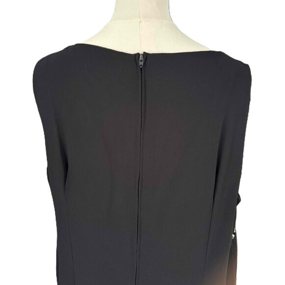 After Dark Black Rhinestone Square Neck Maxi Formal Dress Minimalist Simple Plus - Picture 9 of 15